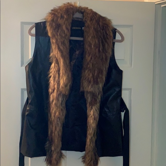 lanshifei Jackets & Blazers - Lanshifei fur and faux leather vest